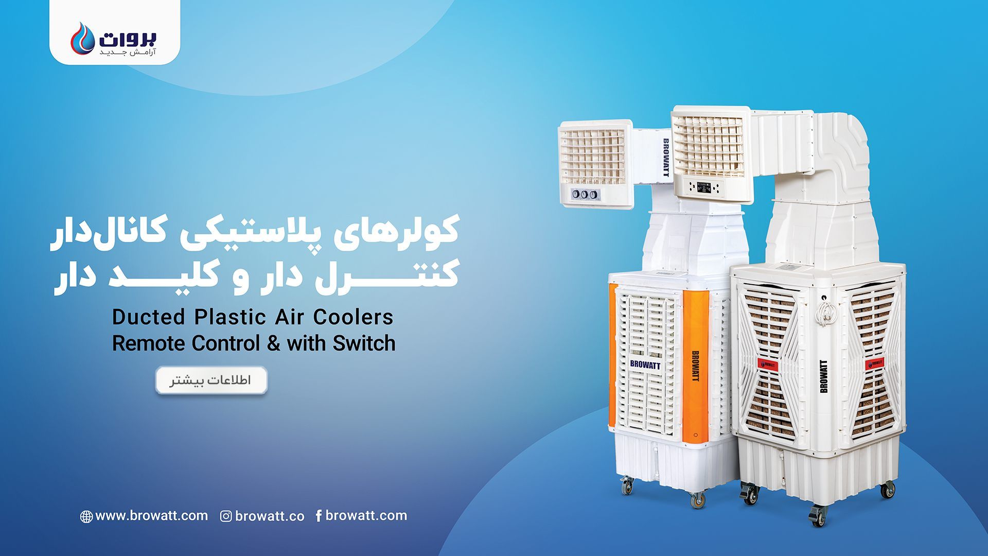 کولرهای پلاستیکی کانال دار کنترل دار و کلیددار